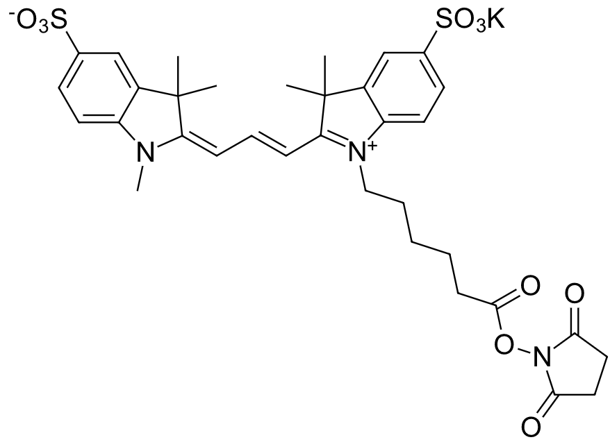 Sulfo-Cyanine3 NHS ester  水溶性花菁染料CY3标记活性脂