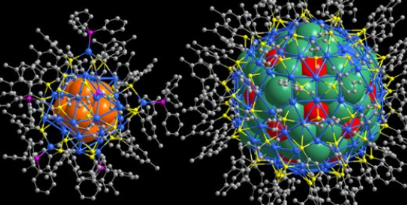 荧光标记Au-Fe3O4纳米粒子