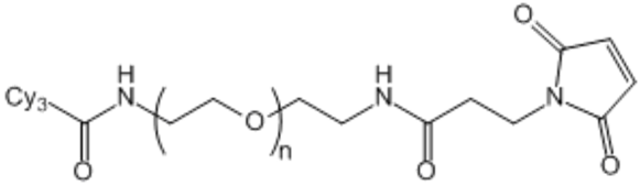 花菁染料CY3-聚乙二醇-马来酰亚胺 CY3-PEG-Mal