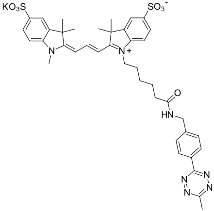 水溶性花菁染料CY3标记四嗪