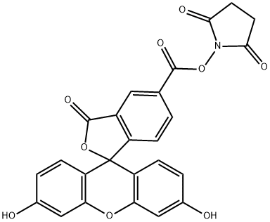 5-FAM SE Chemical Structure 5-羧基荧光素琥珀酰亚胺酯 92557-80-7