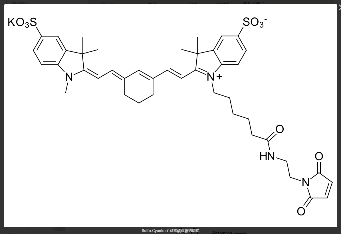 Sulfo-Cyanine7 maleimide水溶性七甲川花菁染料标记马来酰亚胺
