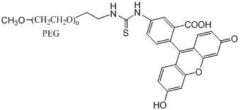 聚乙二醇衍生物MPEG-FITC甲氧基聚乙二醇-异硫氰酸荧光素